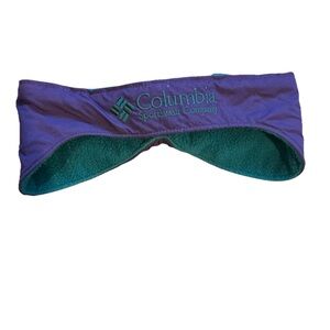 Vintage 90’s S / M Columbia Blue Purple Fleece Lined Headband Ear Warmer USA K8